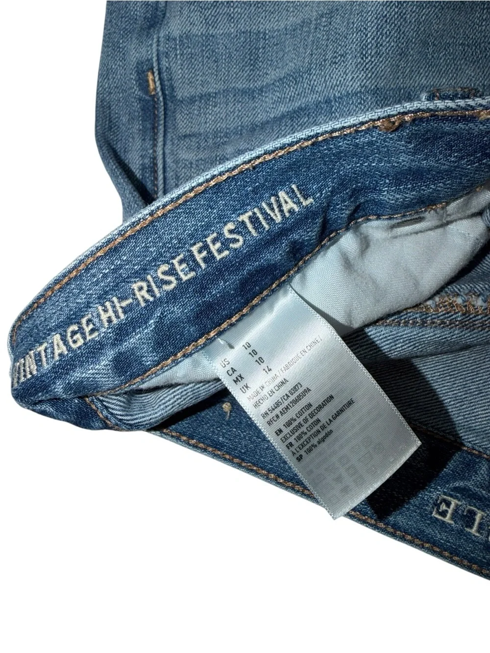 American Eagle Outfitters Distressed Light Blue Denim Shorts